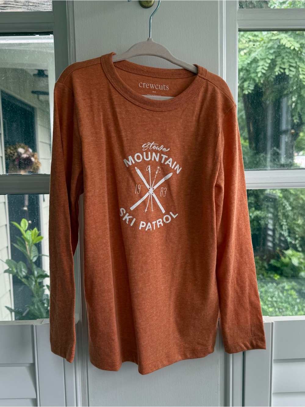 NWT Crewcuts Orange Long-Sleeve 'Mountain Ski Patrol' Graphic Tee 4/5T